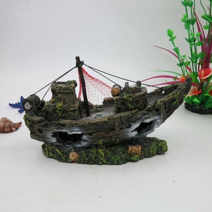 Hiasan aquarium kapal bajak laut, dekorasi aquarium kapal bajak laut, ornamen aquarium kapal bajak l