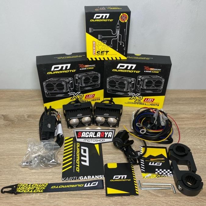 Diskon Paket Lampu Duromoto X2 Saklar Ori Duromoto Relayset Duromoto Bracket