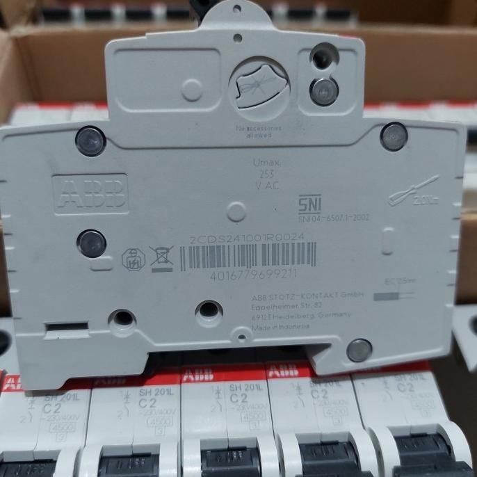 Miliki Mcb 1P 2A Abb Mcb Abb Sh 201L C2 Original