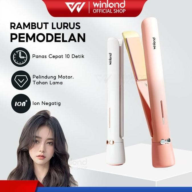 Sale Winland Catokan Rambut Catokan Curly 4 In 1 Hair Straightener Lurus Dan Keriting Catokan Hadiah