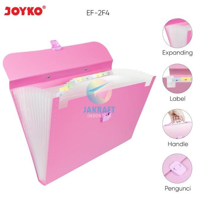 

Diskon! (1 Pcs) Map Harmonika Expanding File Handle Tenteng JOYKO EF-2F4 Warna Pastel Plastik Button Dokumen Sertifikat Berkas Folio F4 FC Nota Giro