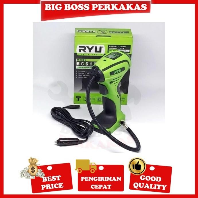 Terlaris Tekiro Ryu Rcc12 Pompa Angin Ban Mobil Dc Mini Air Compressor 12V Ready Stok