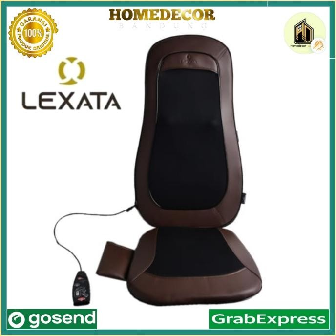 BEBAS ONGKIR - Lexata Bantalan Kursi Pijat Shiatsu - Hitam/Cokelat / kursi pijat car