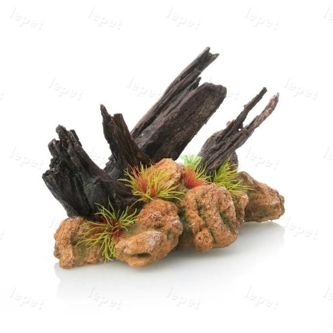 Rockwood aquarium landscape, rockwoood tank decoration, hiasan aquarium kayu bercabang, dekorasi aqu