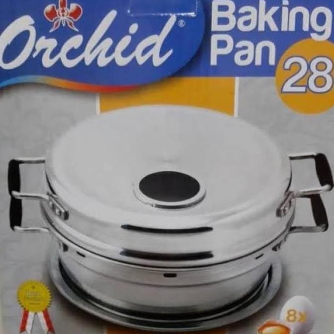 [DK] BAKING PAN ORCHID 28 cm / panggangan kue / pemanggang kue bolu / 8 Telur Alat Loyang Kitchenwar