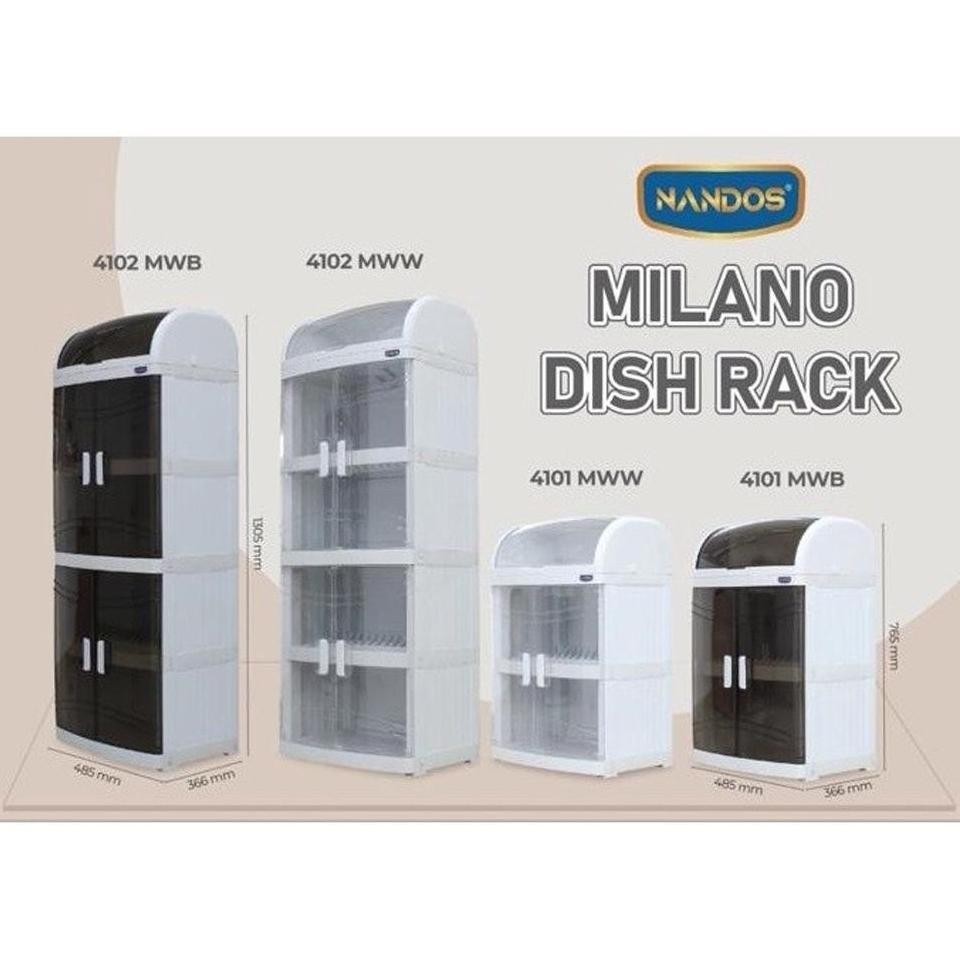 Naiba - Milano Nados 4102 / 4101 | Mini Dish Rack NANDOS NAIBA Transparant | Lemari sayur Plastik | 