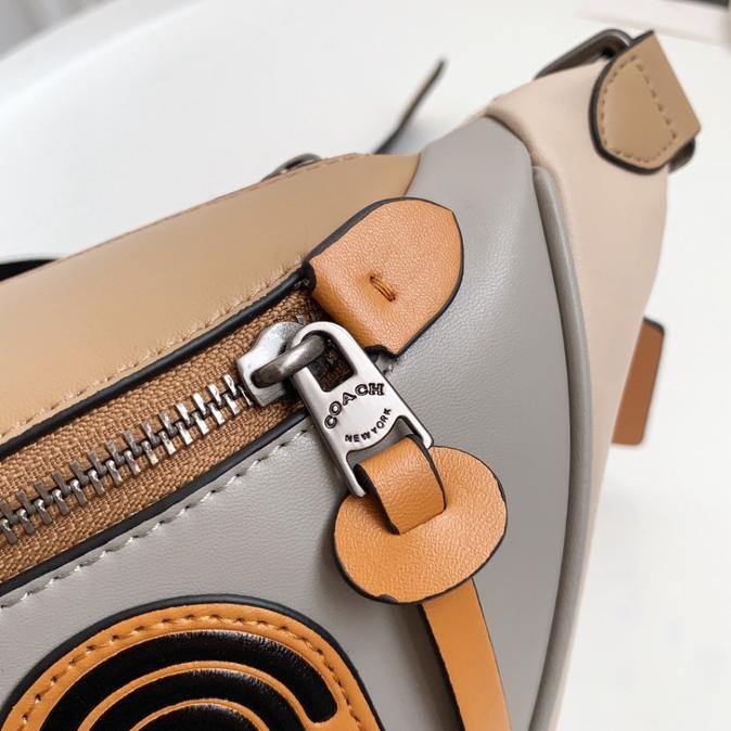 TAS PRIA COACH RIVINGTON BELT BAG IN COLOR BLOCK WITH COACH PATCH 959 H24ID