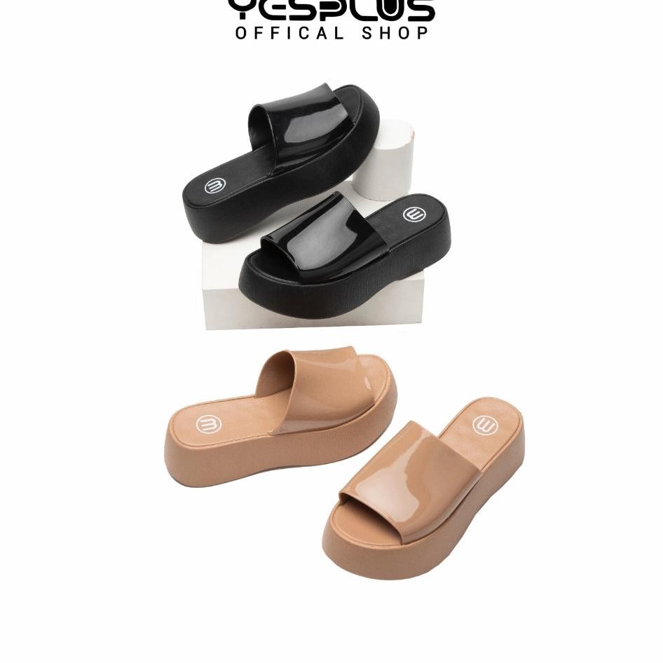 Yeplu Andal 1759 Andal Elop Andal Wedge Tebal 5 Cm Wanita Aret Jelly Ize 3640