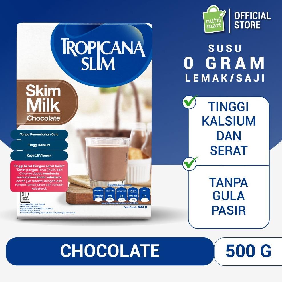 

TROPICANA SLIM SUSU SKIM CHOCOLATE 500GR - BANTU TURUNKAN KOLESTEROL