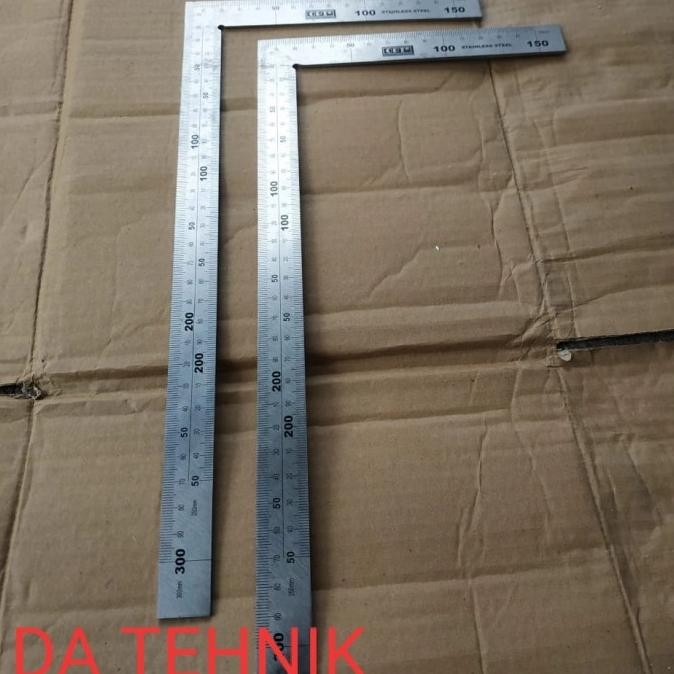 

siap kirim penggaris siku (l) stainless steel 30x15 cm opt taiwan