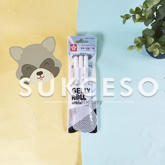 

Tersedia Sakura Gelly Roll Ink Pen White Set 3 / Pulpen Gel Putih Murah