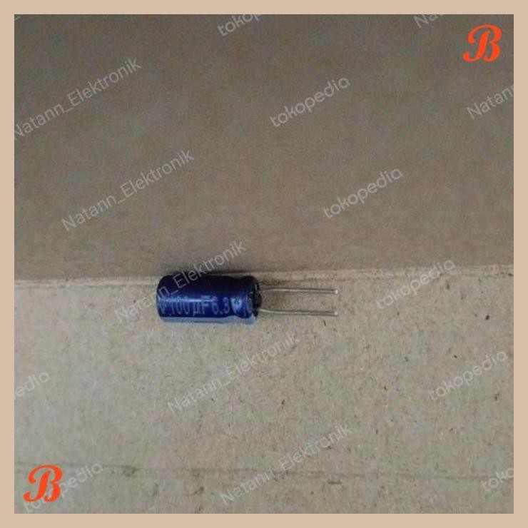 [MRD] 6489 KAPASITOR ELCO 100UF 100 UF 6.3V 6,3V 6V3 6.3 6,3 VOLT PANASONIC