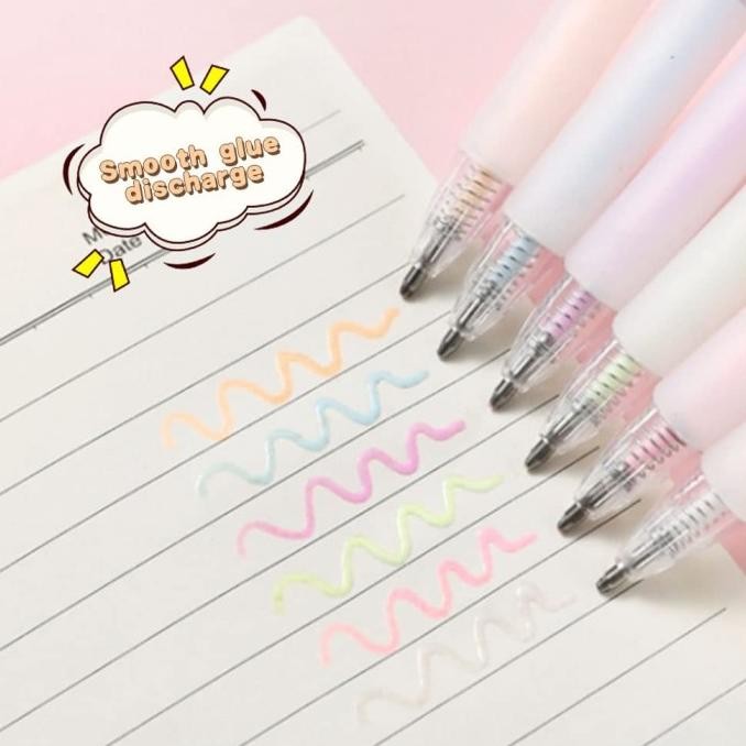 

Tersedia 6 Pcs Glue Pens Colours Clip Set Diy Lem Pulpen Cair Craft Warna
