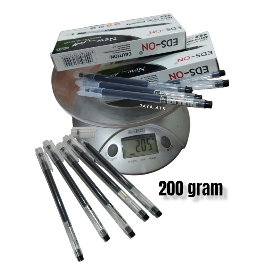 

Tersedia Pulpen Gel 200 Gram 3 Lusinan Pen Jel Murah 0.5 Mm Hitam Lancip Grosir