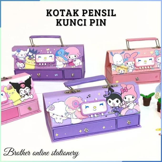 

BOS Kotak Pensil Karton+Kode Kunci/Tempat Pensil/Pencil Case Code/Pin Stationery Besi/Kotak Pensil Canggih/Kotak Pensil Aesthetic