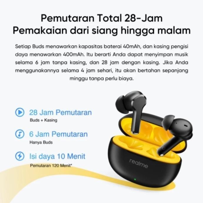 realme Buds T100 TWS | Garansi Resmi 1 Tahun | PROMO DISKON FS
