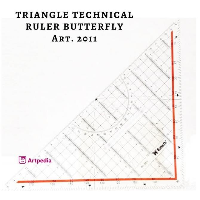 

siap kirim penggaris segitiga butterfly