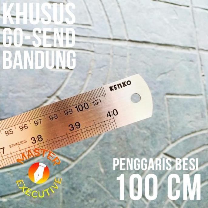 

siap kirim kenko 100 cm penggaris besi / stainless steel / titanium / anti karat