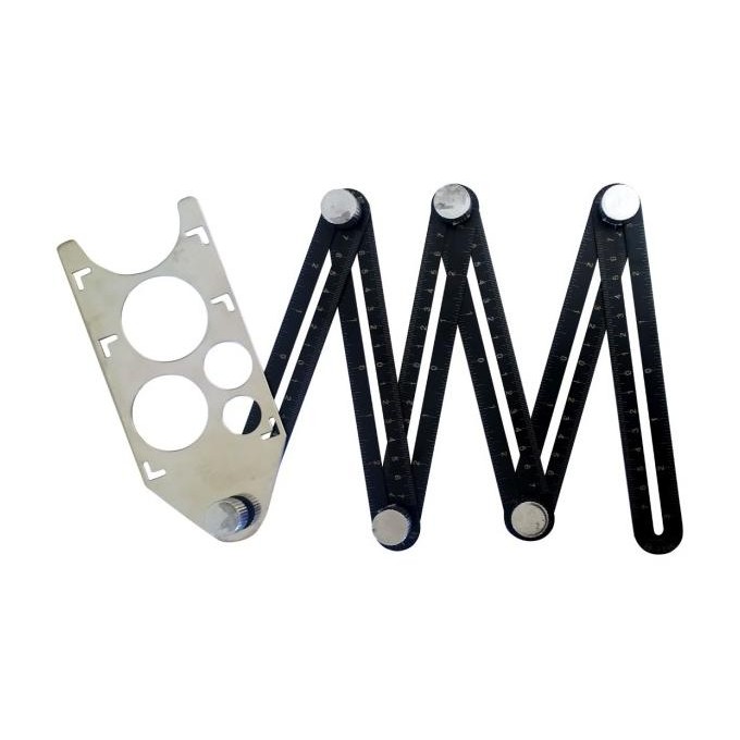 

siap kirim blitz 2 in 1 penggaris keramik - penanda lubang dan bentuk granite