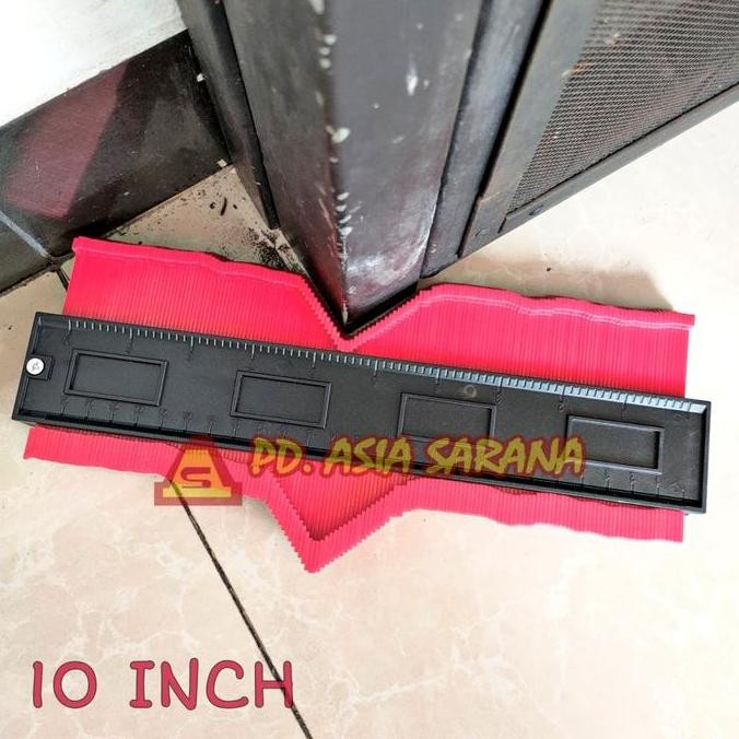 

siap kirim penggaris contour 25cm duplicator gauge ruler 10" inch copy gauge sudut kontur m137