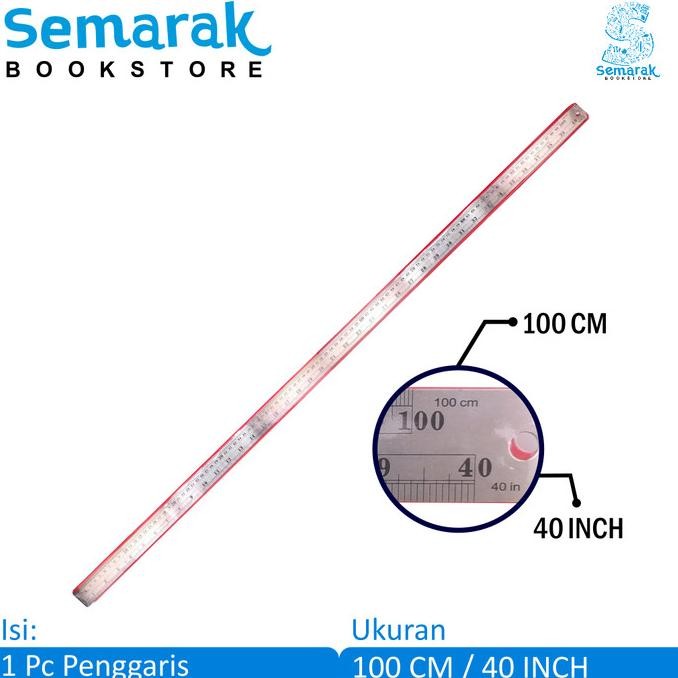 

siap kirim trifelo stainless steel ruler penggaris besi anti patah 100 cm