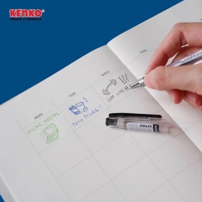

Tersedia Kenko Gel Pen Hi-Tech 0.28Mm Hi Tech Ballpen Pulpen Per 1 Pak 12 Pcs