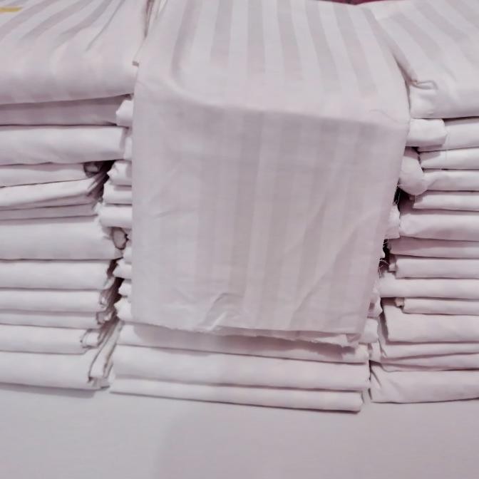 Sprei Only Sprei Hotel Garis Putih Uk 120x200x20