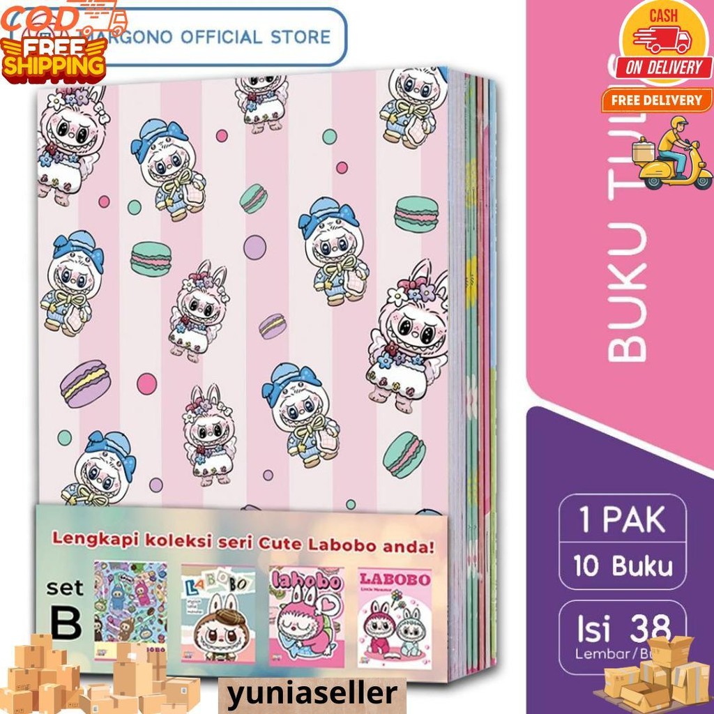 

Buku Tulis Cute Labobo La Bubu 38 Lembar - 10 Buku D Promo 4.4