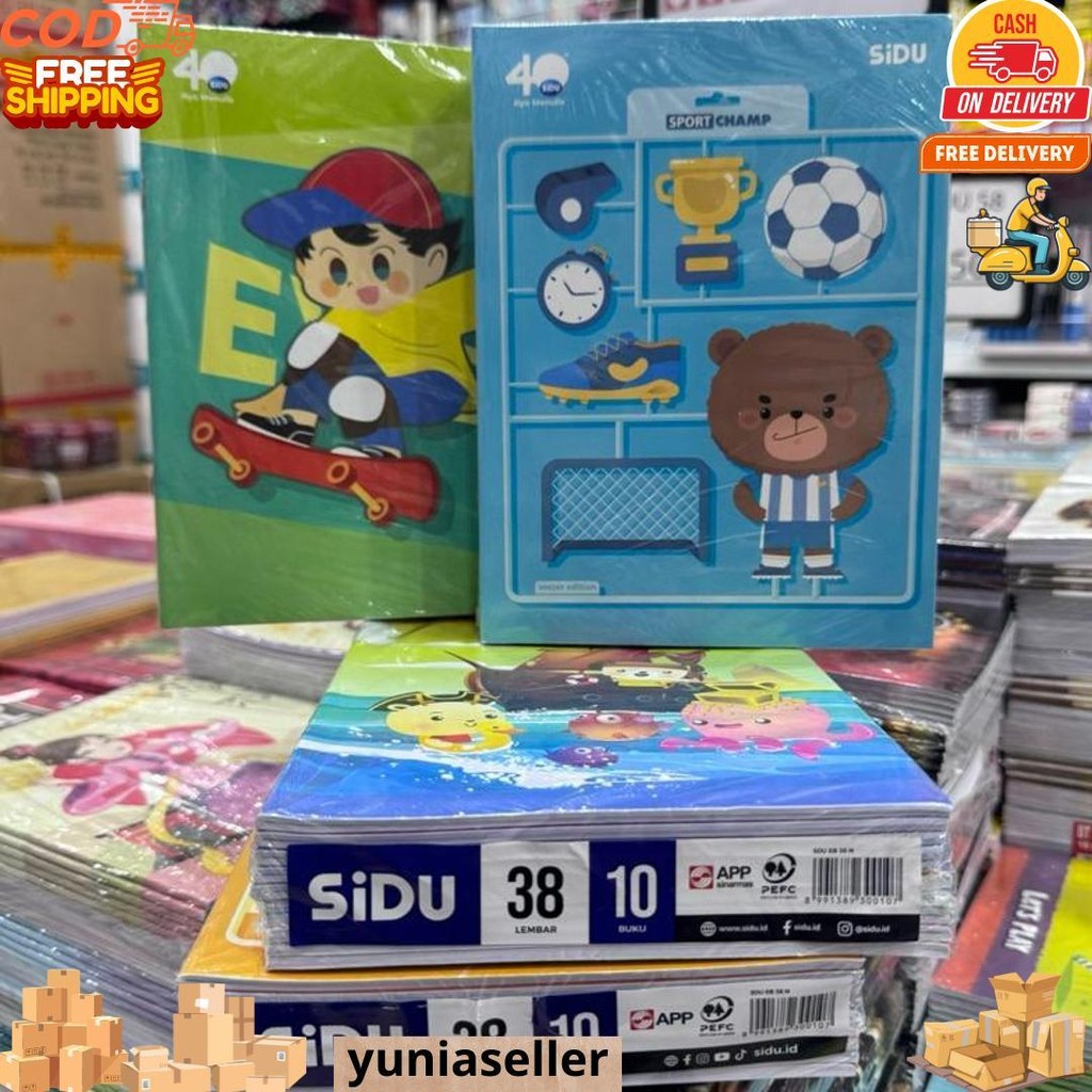 

Buku Tulis Sidu 38 / Buku Sidu38 Lembar (1Pak= 10Buku) D Sale