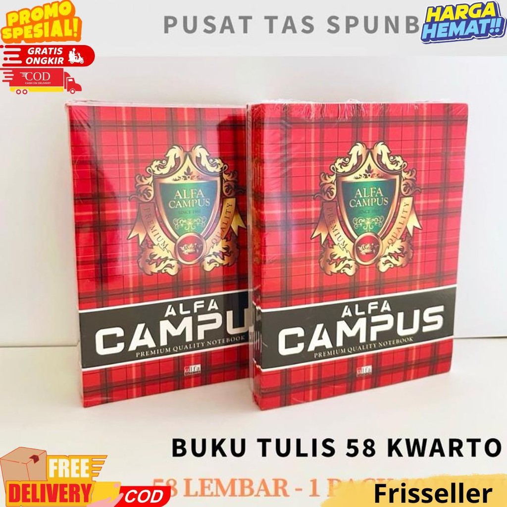 

Buku Tulis Campus Kecil 58 / Kwarto 58 Alfa Campus D Promo Puncak