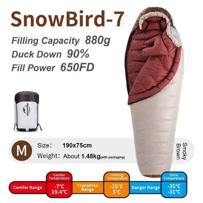 SLEEPING BAG SNOWBIRD NATUREHIKE NH20YD001