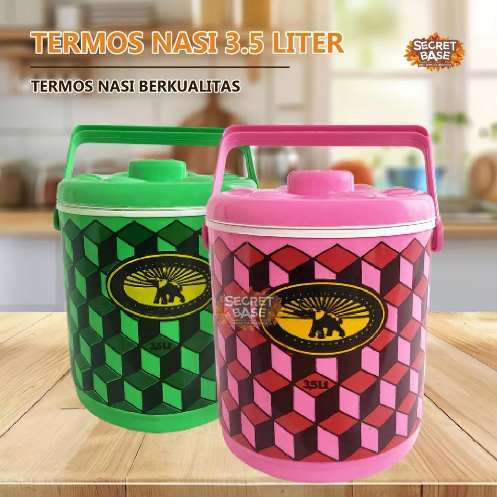 Termos Nasi 3,5 Liter - Termos Es Batu Tahan Lama / Rice Bucket / Tempat Nasi 3,5L Hari Ini