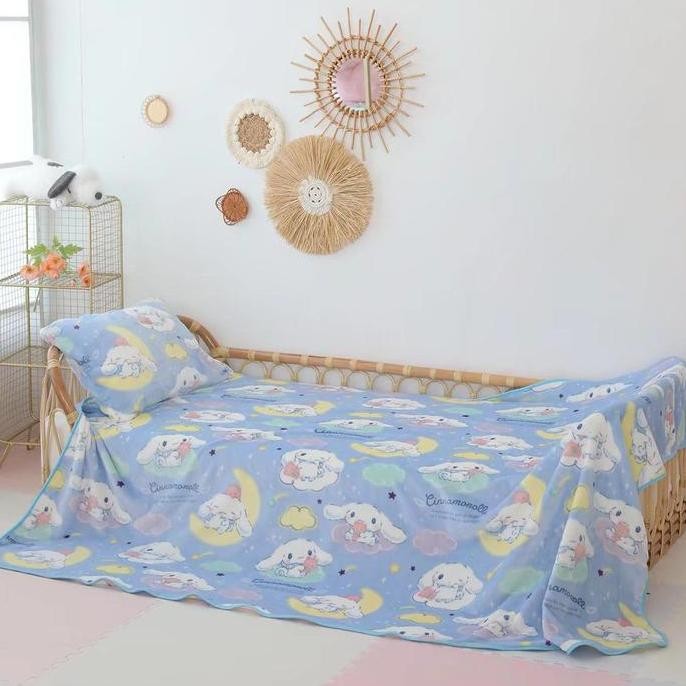 SELIMUT CINNAMOROLL BIRU BLANKET IMPOR