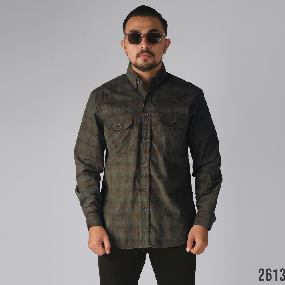 Premium Dgm Kemeja Pria Corduroy Panjang Motif Kotak Kotak Premium Limited Edition Kemeja Corduroy C