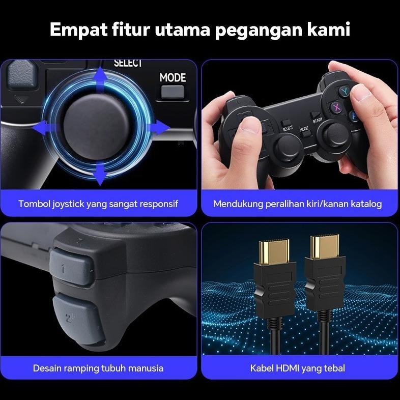 Game Stick 4K Game Stick Konsol Game Nirkabel M8 Game Retro Dengan Kabel Ekstensi Usb Hdmi Tv Game C