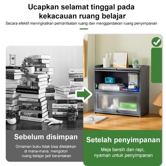 Rak Laci Kosmetik 3 Susun Lemari Mini Tempat Kosmetik Rak Kabinet Dapur bambu Lemari Penyimpanan Rak