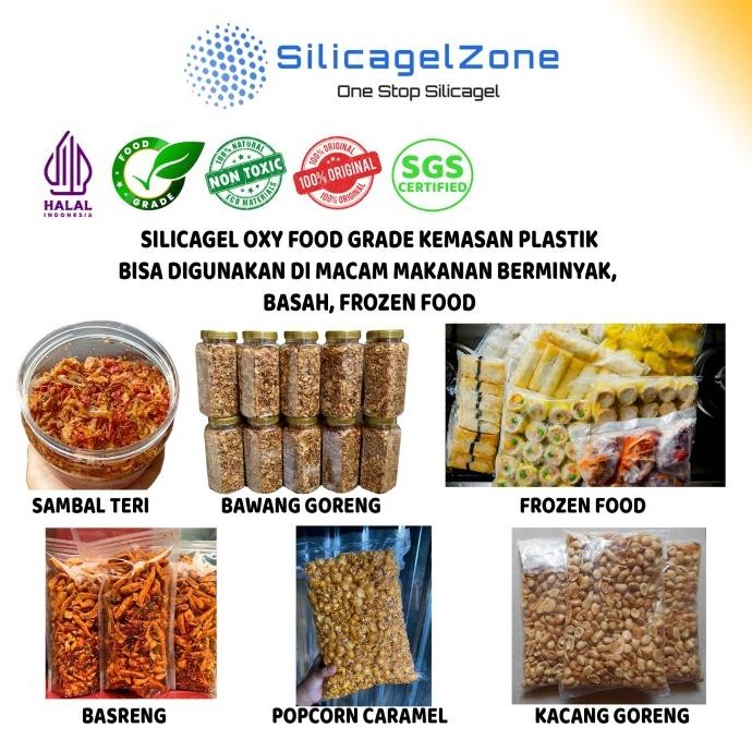 

Silica Gel Oxy / OXYGEN ABSORBER Untuk Makanan Berminyak & FROZEN FOOD