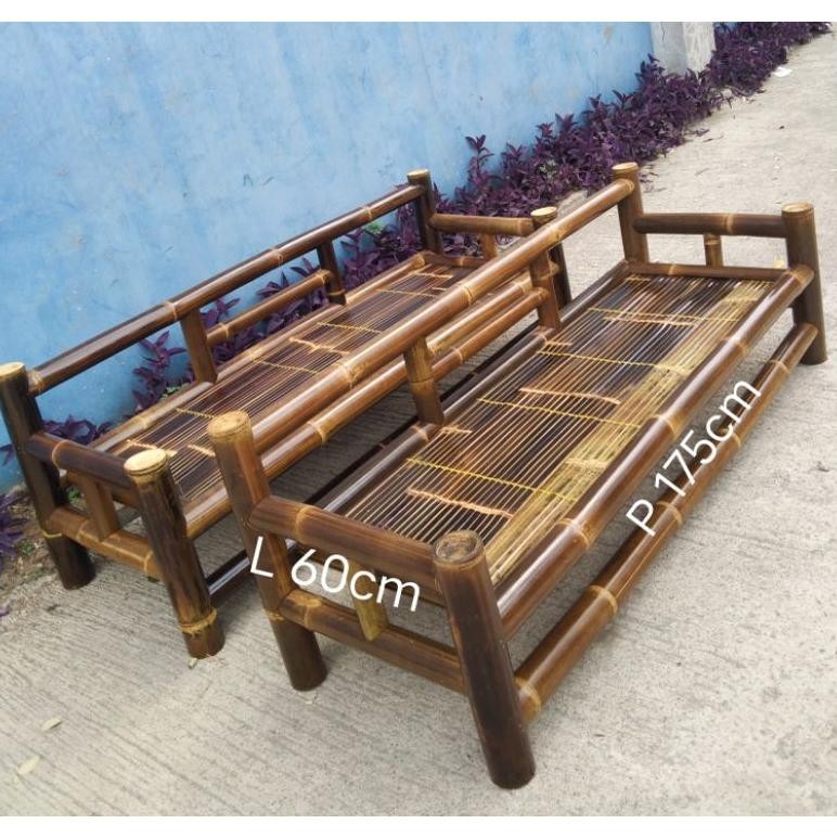 bale bambu hitam/Wulung, kursi santai, kursi rumahan, kursi minimalis, kursi tamu, kursi makan, kurs