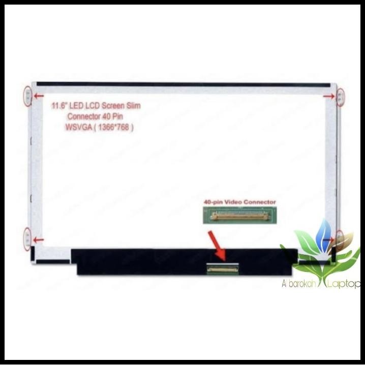 Lcd Led Lenovo Thinkpad X140E X121E X131E X130E 11.6 Slim 40Pin