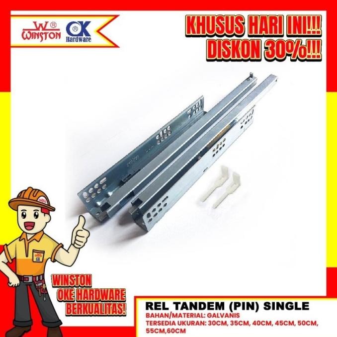 Rel Laci Tandem Winston 60 CM Single Extention Push To Open TR/ 76086A