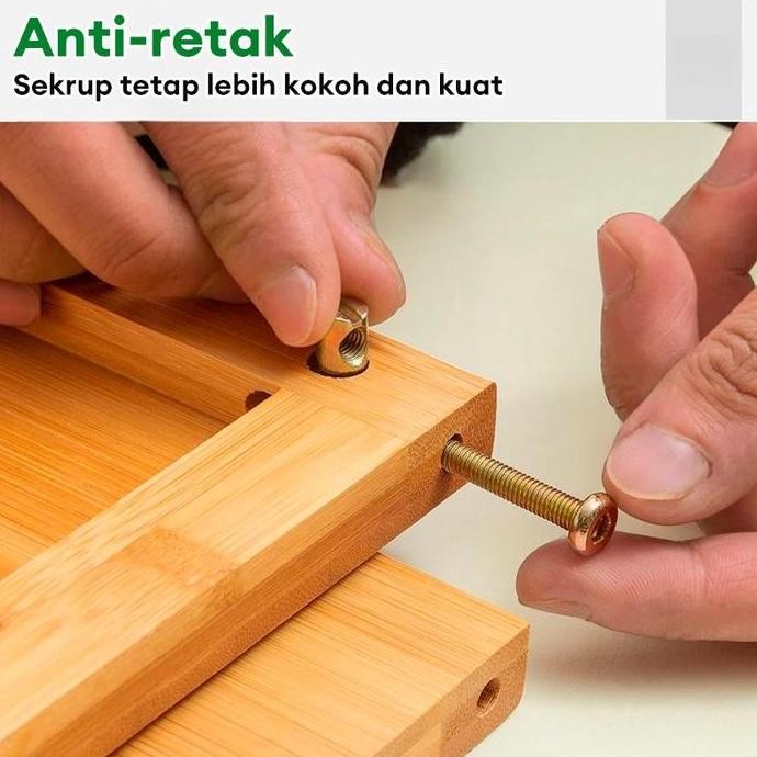 Rak Dapur Serbaguna Rak Susun Bambu Rak penyimpanan Rak Bumbu Kayu Rak Oven Microwave Moder Murah Pr