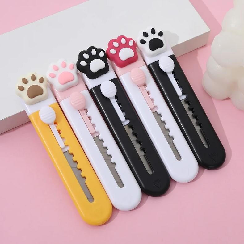

40 Pcs/Lot Creative Cat Paw Utility Knife Cute Paper Cutter Cutting Paper Razor Blade Office School Supplies