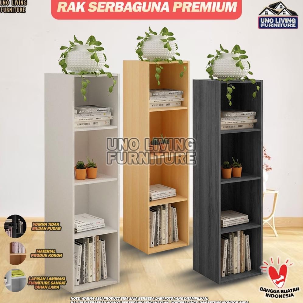 Rak Buku Serbaguna 4 Susun Lemari Buku RSG 4 Susun Rak Serbaguna Rak Sepatu Rak Kayu Rak Susun