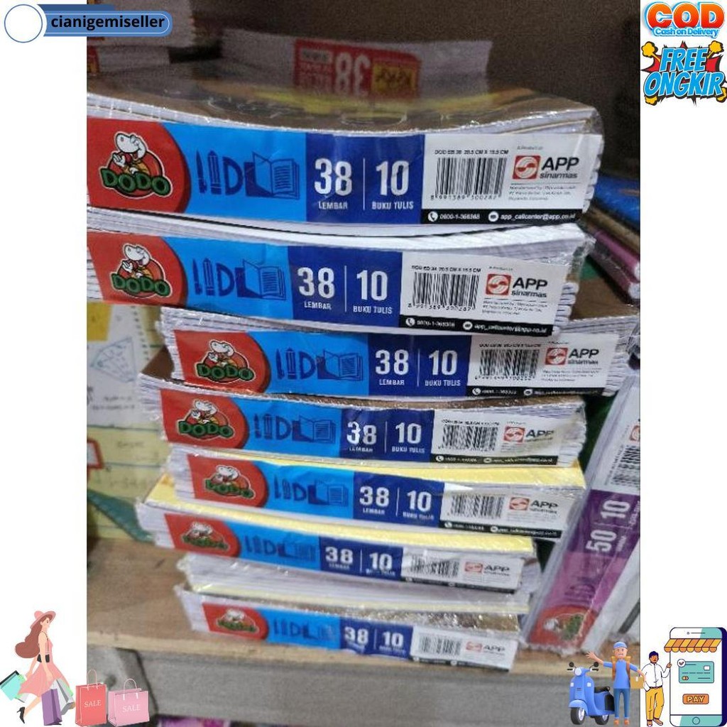 

Buku Tulis Dodo 38 1Pak(10Buku) D Sale