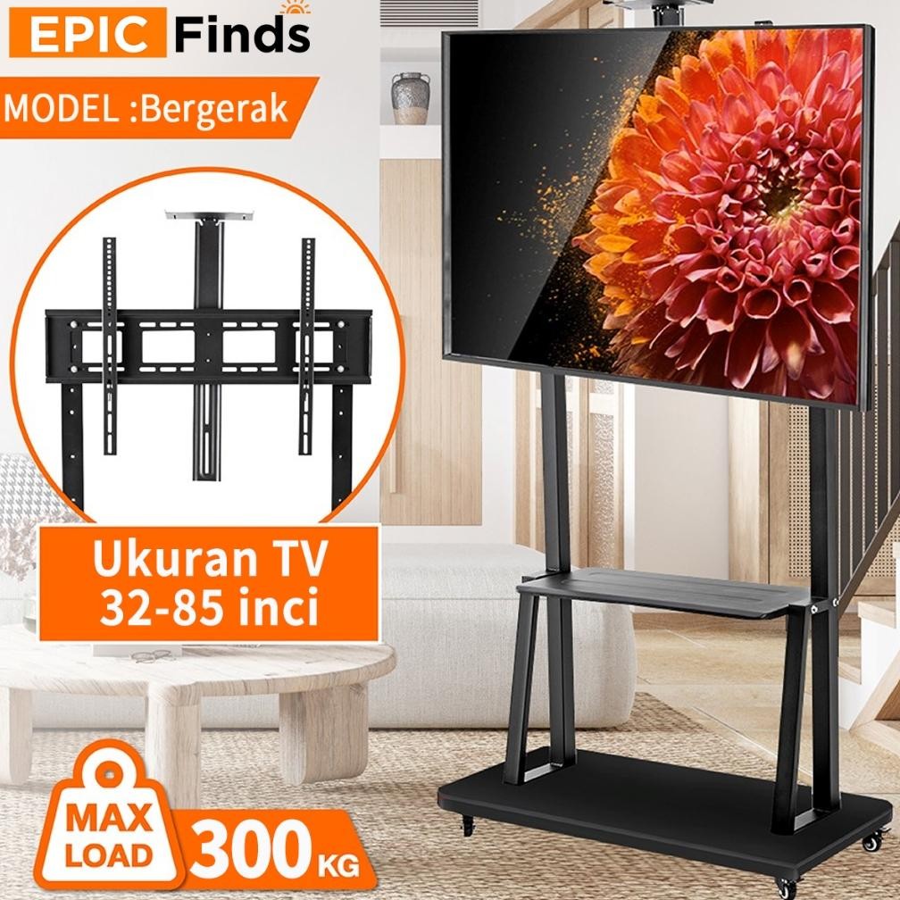Bracket Standing TV roda dorong LED TV 32- 85 Inci /Bracket standing roda LED TV