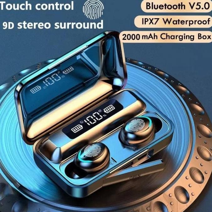 Original Headset Earphone Bluetooth TWS F9 | F10 9d 5.9 LED Display Smart Touch