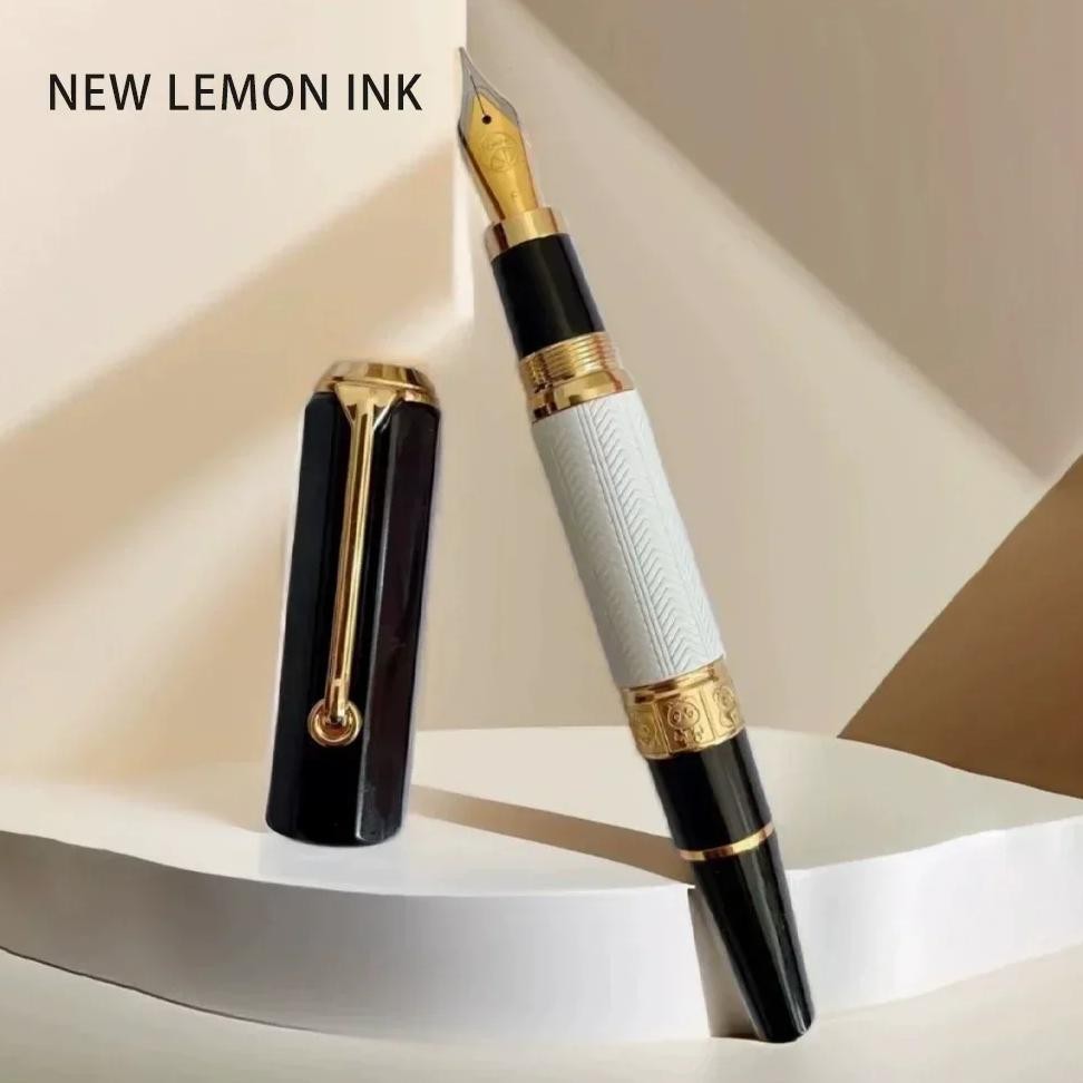 

Lemon M5 Fountain Pen Piston Delicate Acrylic Writing Ink Pen Panda Pattern Blade Ef F Nib Business Office School Supplies Gift