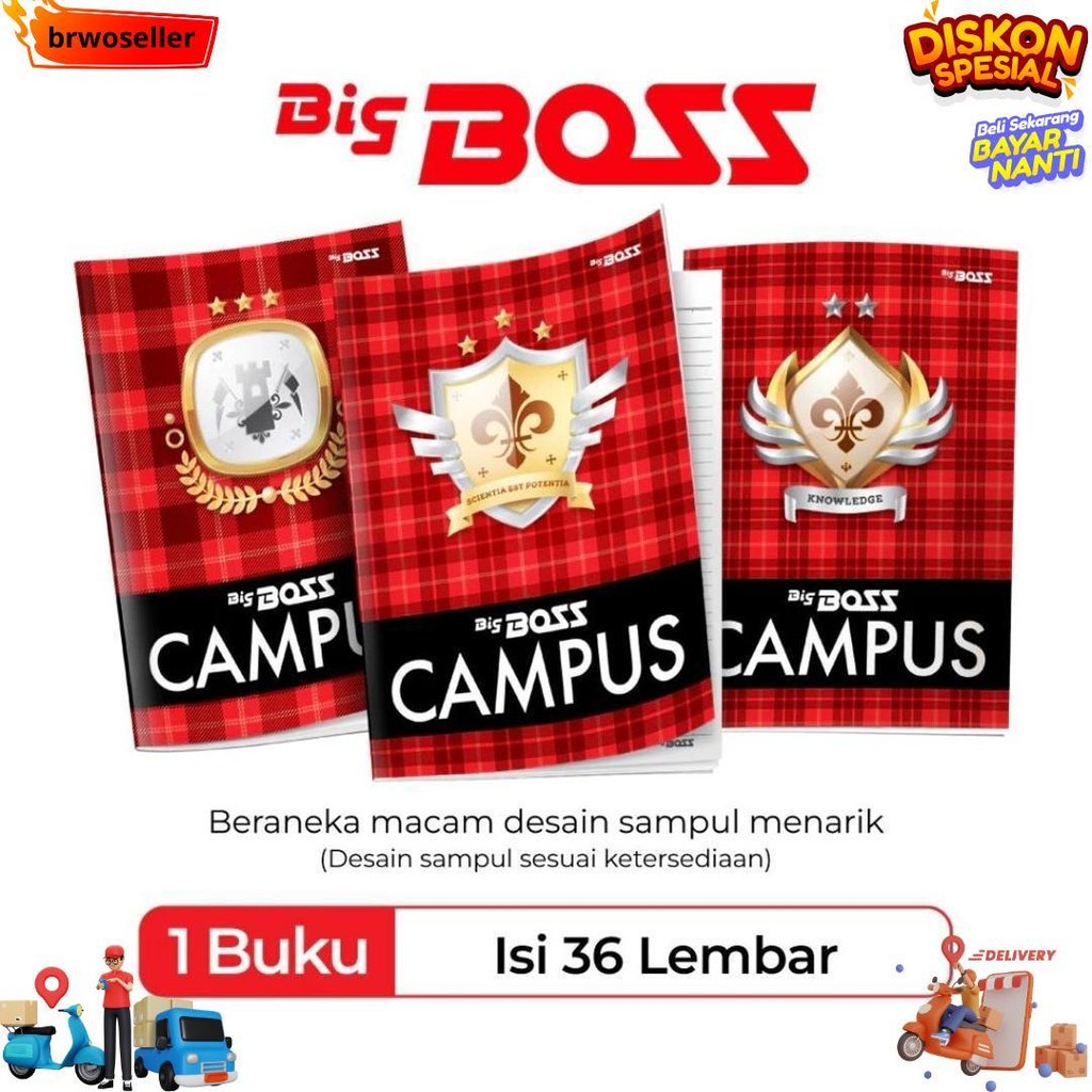 

Buku Tulis 36 50 Lembar Bigboss Campus Pak Isi 10 D Promo 4.4