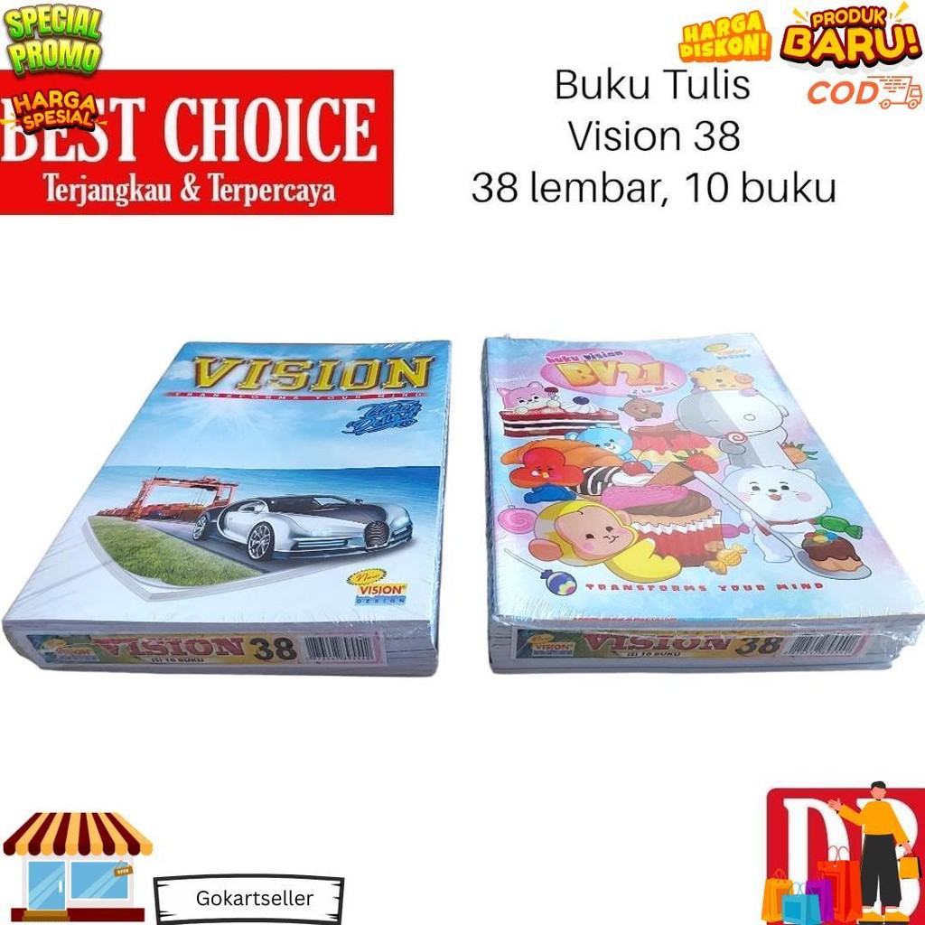 

Buku Tulis Vision 38 Lembar (10 Pcs) D Promo 4.4