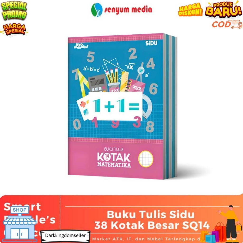 

Buku Tulis Sinar Dunia Sidu Kotak Besar Sq14 38 Lembar (1 Pack Isi 10 Buku) (S:Pak) D Promo 4.4